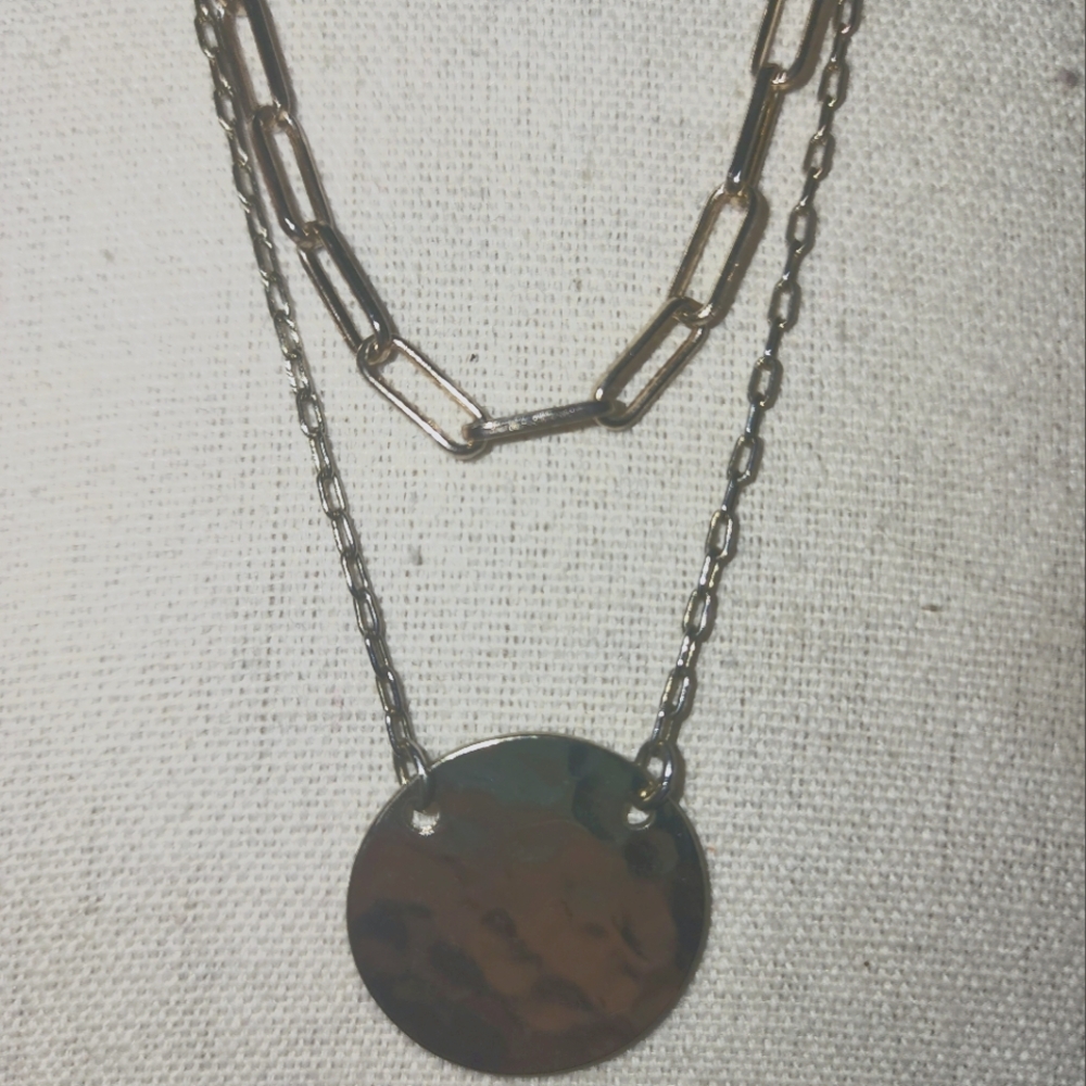 Loft Outlet Silvertone Paperclip Style Layered Necklace